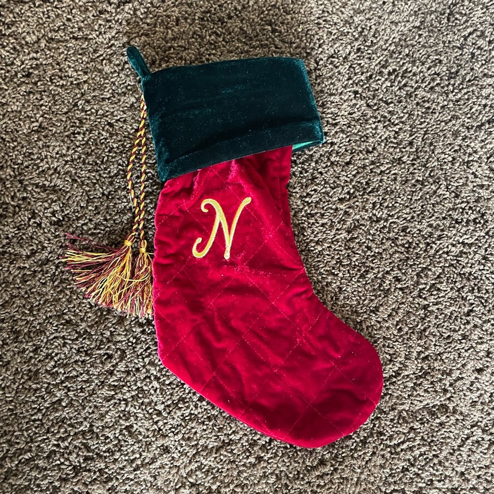 “N” Christmas Stocking